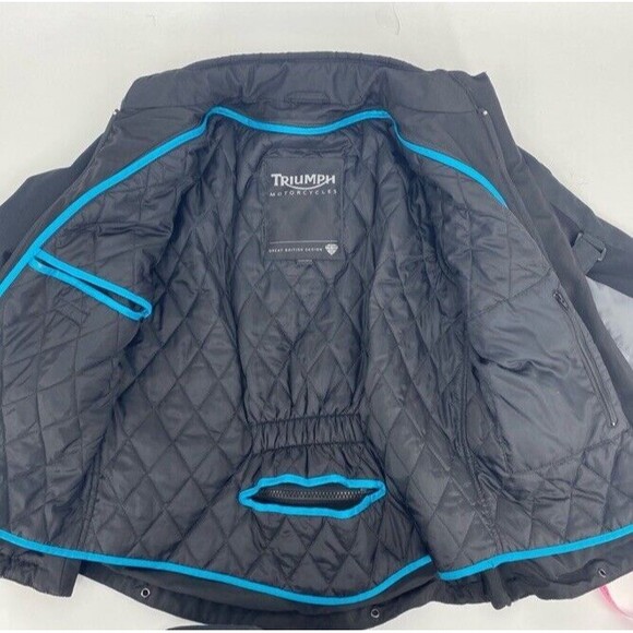 Triumph Motorcycle Mia Jacket Touring Waterproof Breathable NO KNOX Protectr XXS - Picture 4 of 13